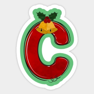 Letter C - Christmas Letter Sticker